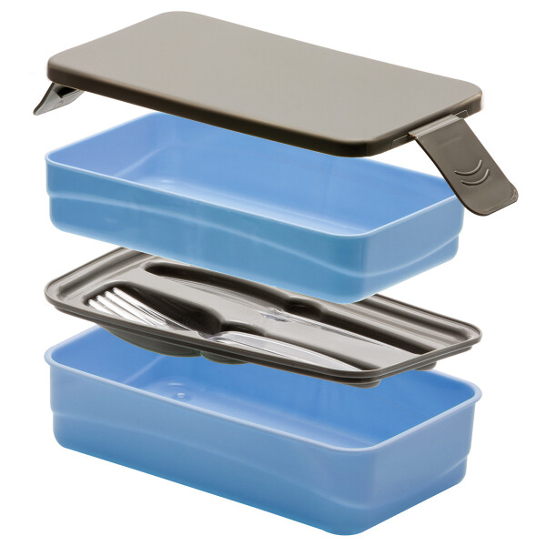 LUNCHERA PRÁCTICA 23 X 13 X 9 CM AZUL CLARO AZUL