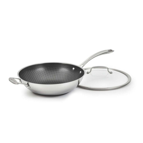 Fusionplus Hybrid 12'' Wok Con Tapa Y Helper Mango Acero Inoxidable