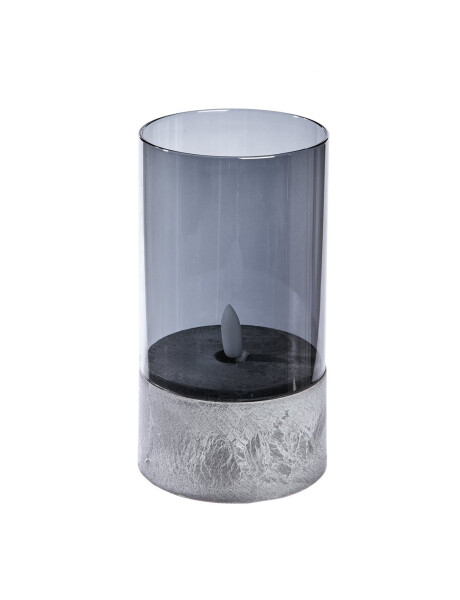 FAROL LED CILINDRICO DE VIDRIO D8x15CM GRIS FAROL LED CILINDRICO DE VIDRIO D8x15CM GRIS