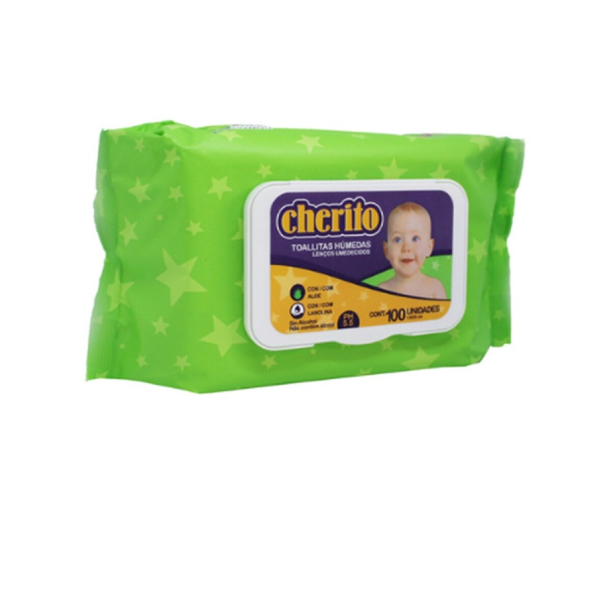 Toallitas Húmedas Cherito Lanolina 100 Uds. 