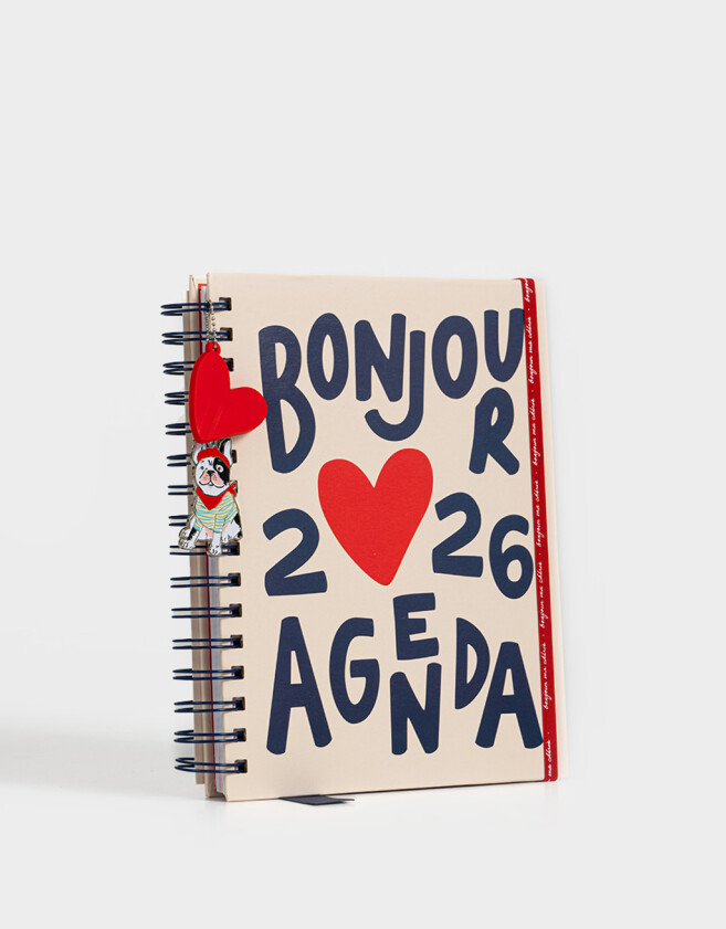 Agendas y Calendarios Estampados Agenda Bonjour 2026 - Combinacion Tricolor