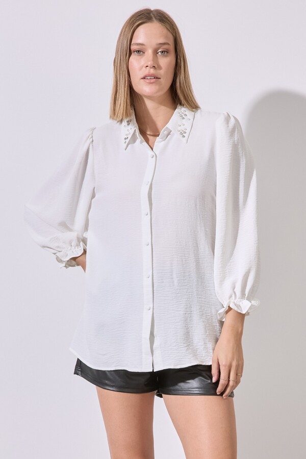 Camisa Perlas BLANCO