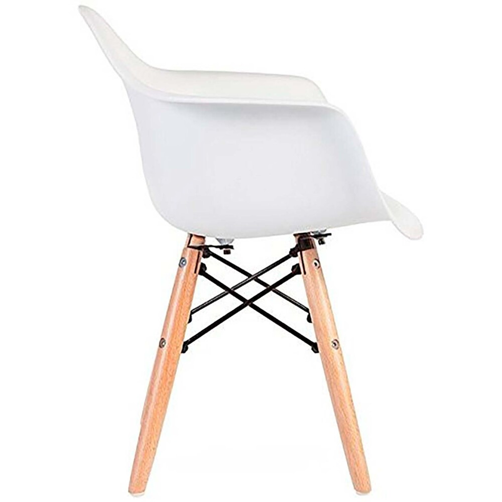 BUTACA POLIPROPILENO-Y-MADERA BLANCO KIDS XH-8066S