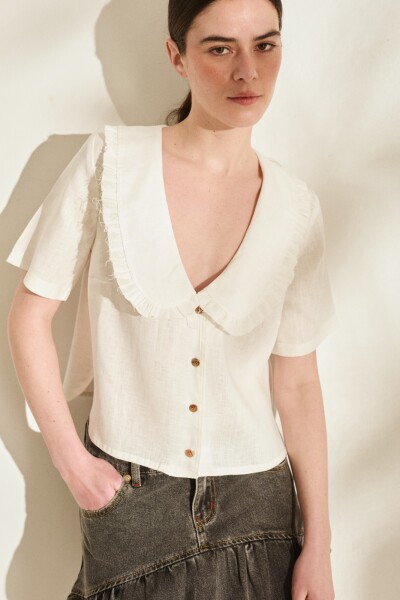 BLUSA BOSQUE Manteca
