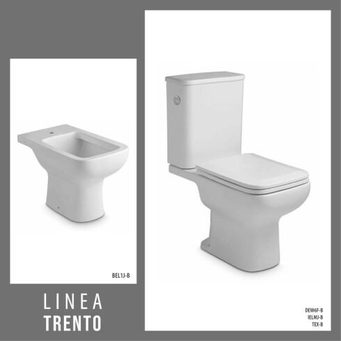 Juego Inodoro Bidet Ferrum Trento Completo 000