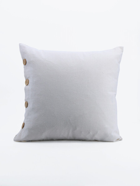 FUNDA ALMOHADON BOTONES NATURAL