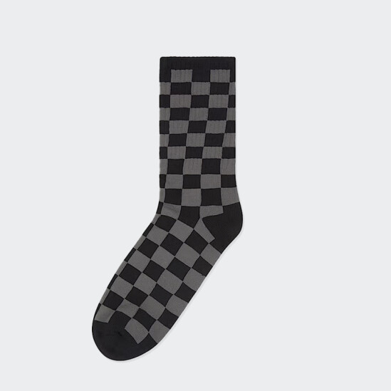 Medias Vans Checkerboard Crew Negro