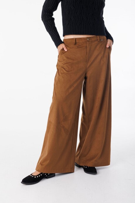 Pantalon Suede Camel