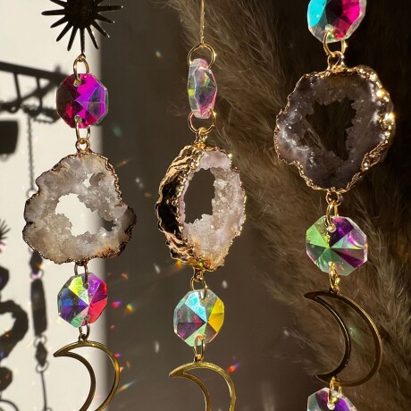 Atrapasol Con Piedra Semipreciosa Blanca Atrapasol Con Piedra Semipreciosa Blanca