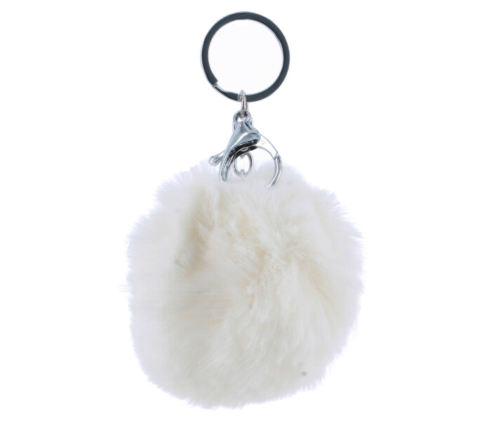 Llavero de Mujer Miss Carol en simil piel Blanco Hueso