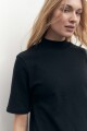 Media polera manga corta negro