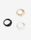 Sets Anillos Esmalte Set De Anillos - Dorado