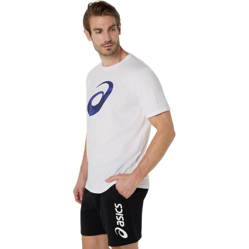 Polo Training Spiral Logo Graphic Cotton Blend Hombre Brilliant White