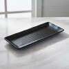 Plato melamina negro rectangular 26.5x11.5x1.8 Plato melamina negro rectangular 26.5x11.5x1.8