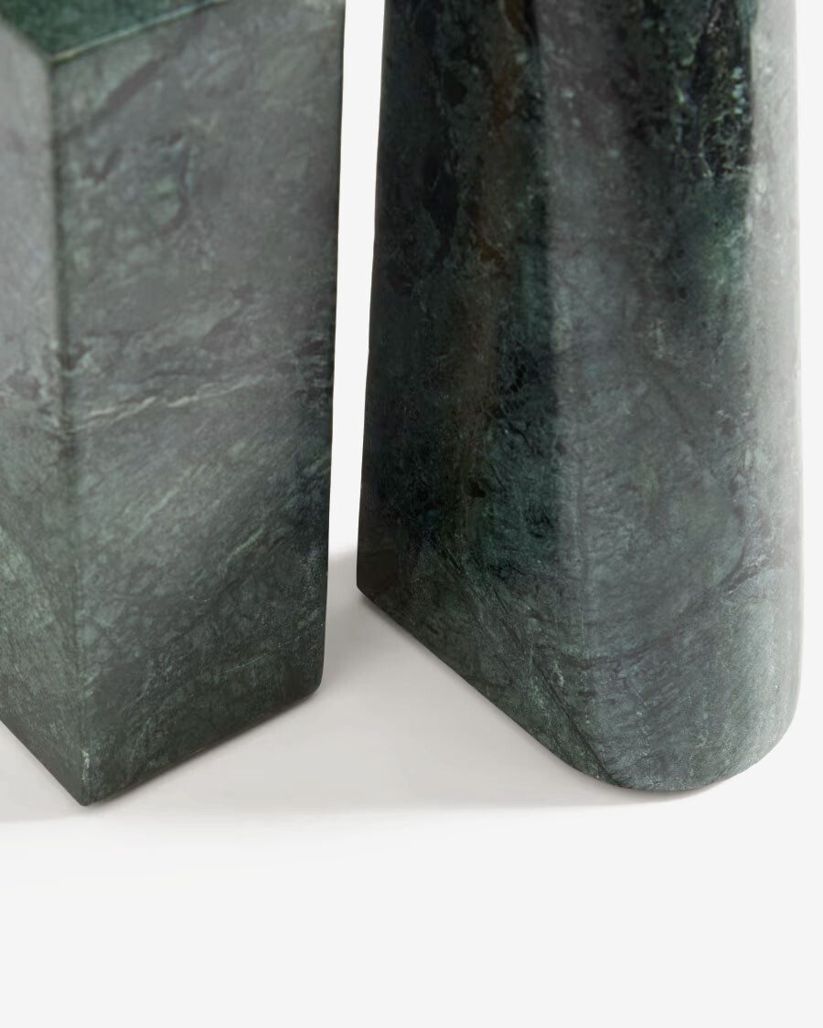 Sujetalibros Serela de mármol verde Sujetalibros Serela de mármol verde