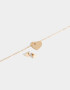 Bijouterie Set Con corazón Set De Collar Y Aros Pasantes Corazones - Dorado