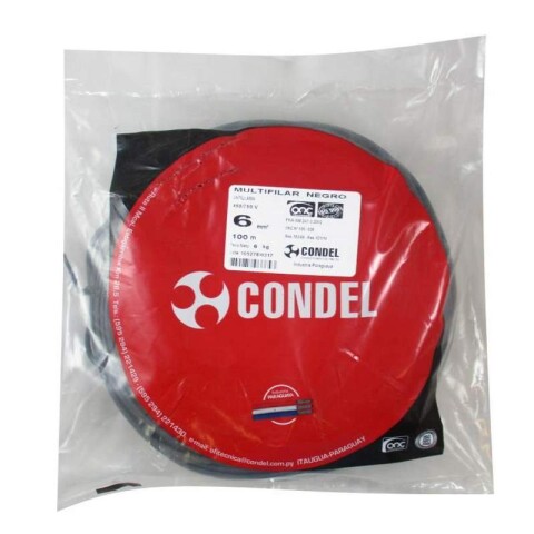 CABLE MULTIFILAR 6,00MM2 NEGRO CONDEL CABLE MULTIFILAR 6,00MM2 NEGRO CONDEL