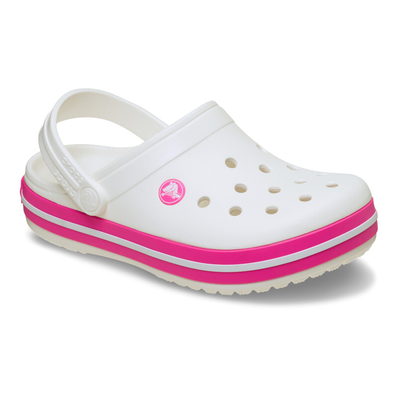 Zuecos Crocs Band Clog Kids C de Niños - 207005 Blanco-rosado