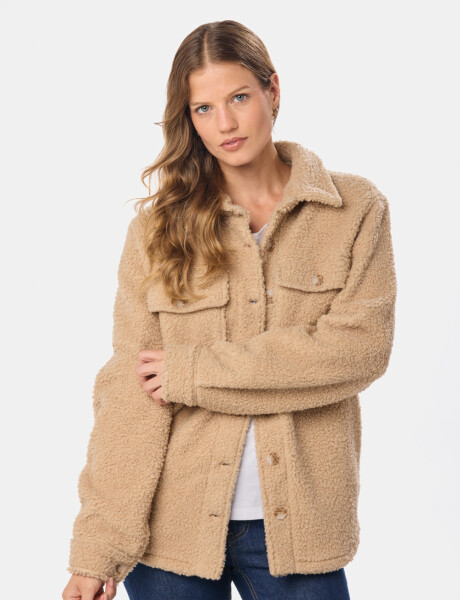 CAMPERA CAMISA DE SHERPA Beige