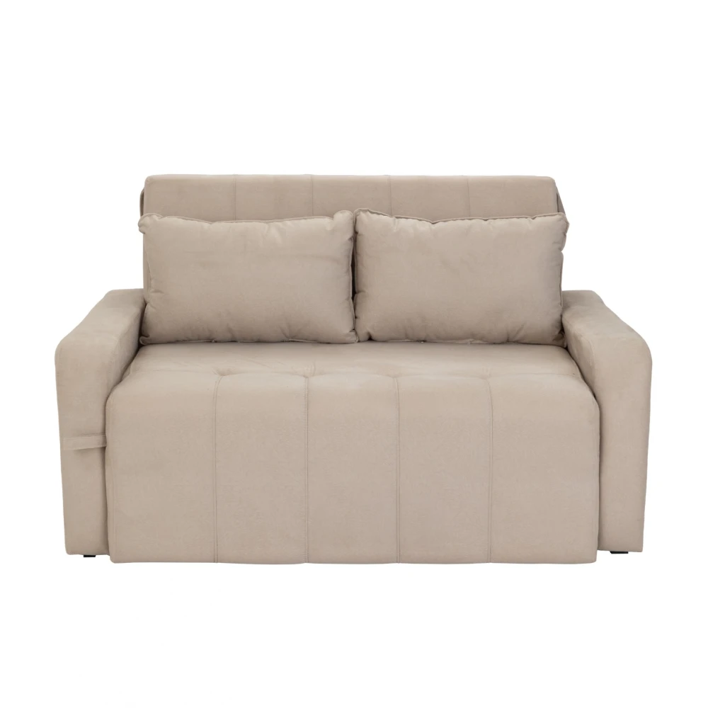 Sofá Cama Amora New con Baúl Beige
