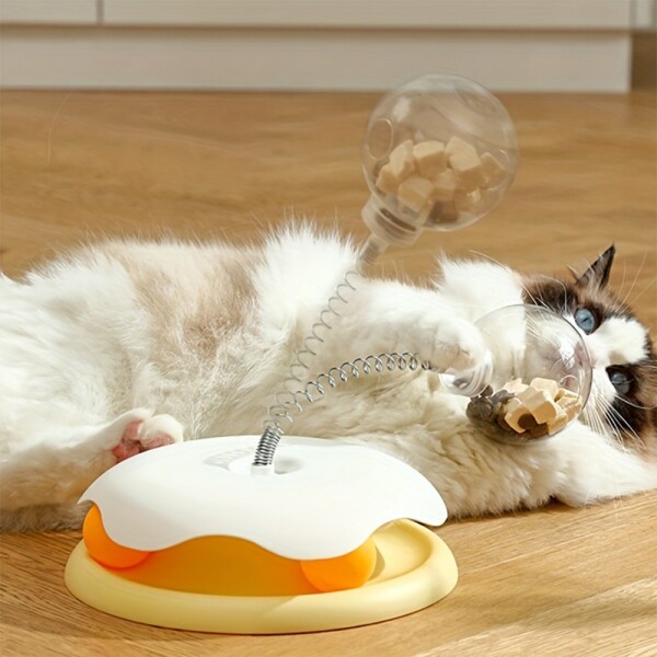 Juguete Dona Gato Base Resorte Dispensador Comida Alimento Juguete Dona Gato Base Resorte Dispensador Comida Alimento