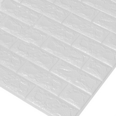 Revestimiento 3D Placas Autoadhesivas 70x77cm Pvc 8mm Blanco