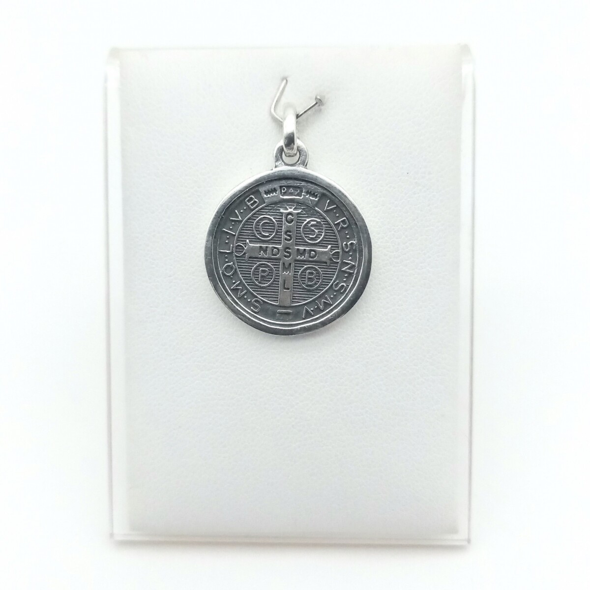 Medalla religiosa de plata 925, SAN BENITO. 