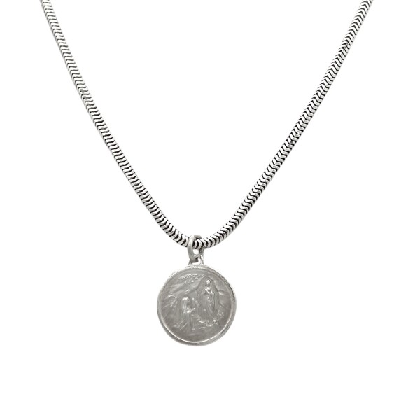 Dije Virgen de Lourdes-Plata 925-Sin Piedra-CP3063 sinpiedra