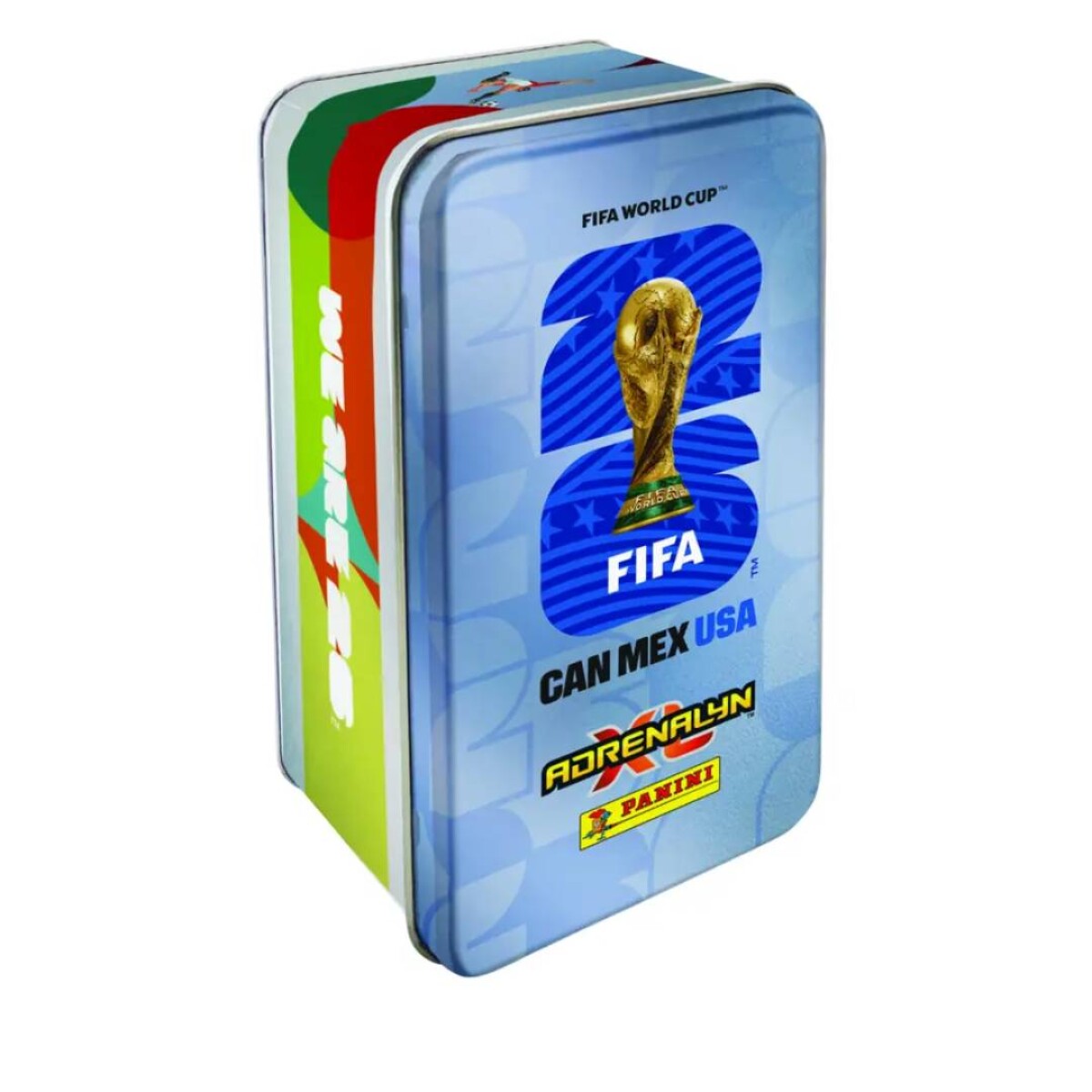 Tin box Cartas Adrenalyn Mundial 2026 - Azul 