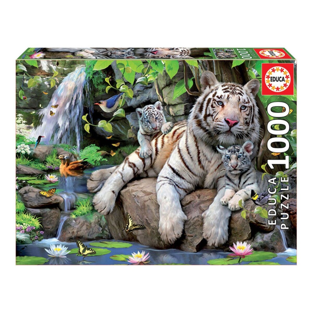 Puzzle Rompecabeza Educa Tigres Bengala Blanco 1000 Piezas 