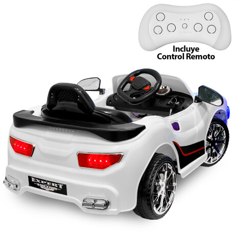 Auto A Batería 6v Control Remoto Luces Música Sonido Blanco