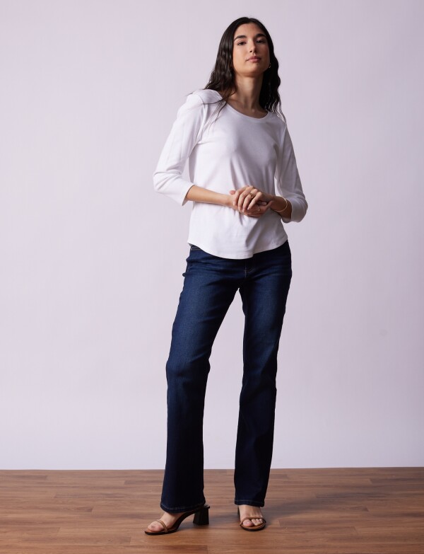 Remera Algodon Basica BLANCO