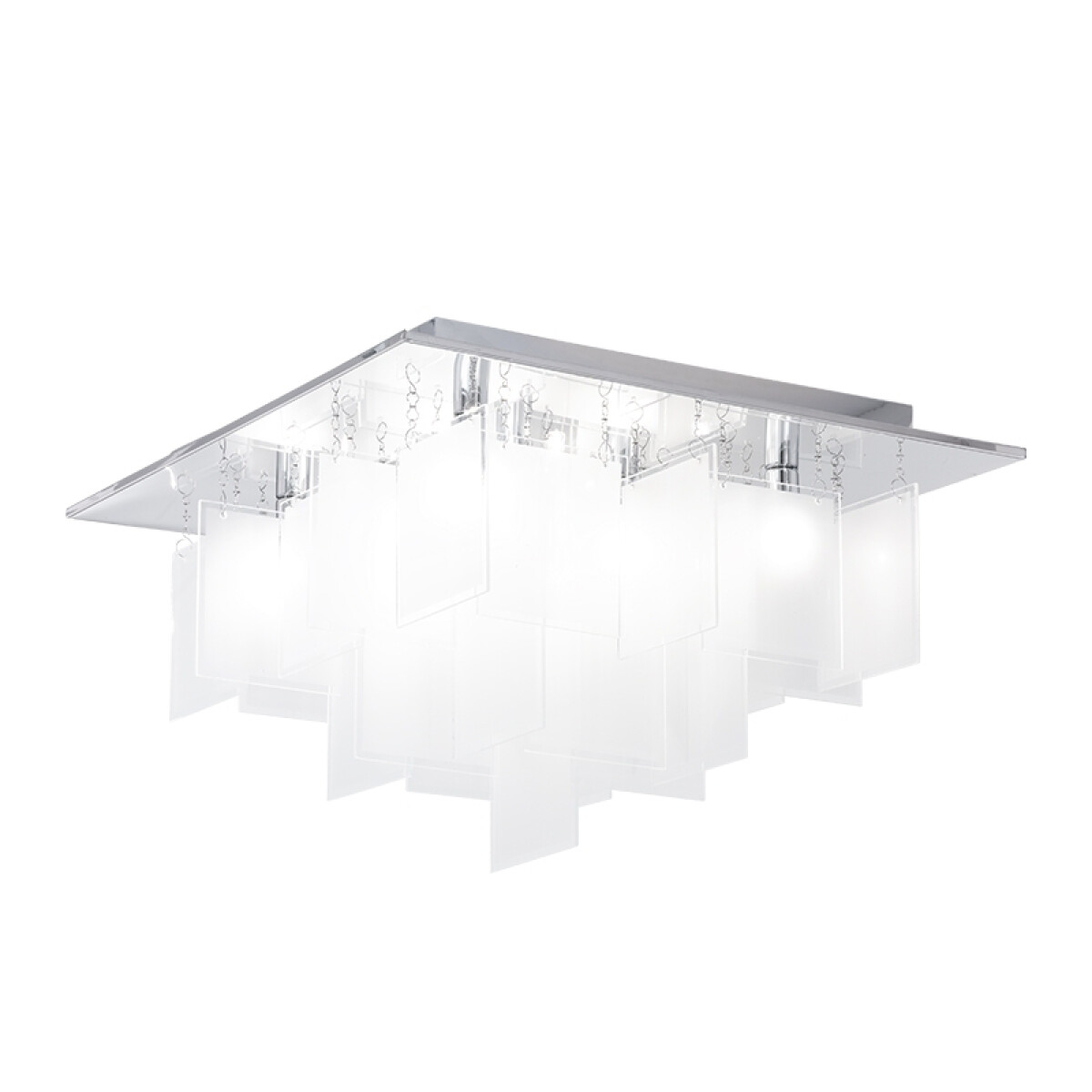 Lámpara colgante vidrio blanco 47x47cm CONDRADA 1 - EG3042 