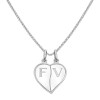 Dije compartido F y V- Plata 925 -sin piedra- CP4854 sinpiedra