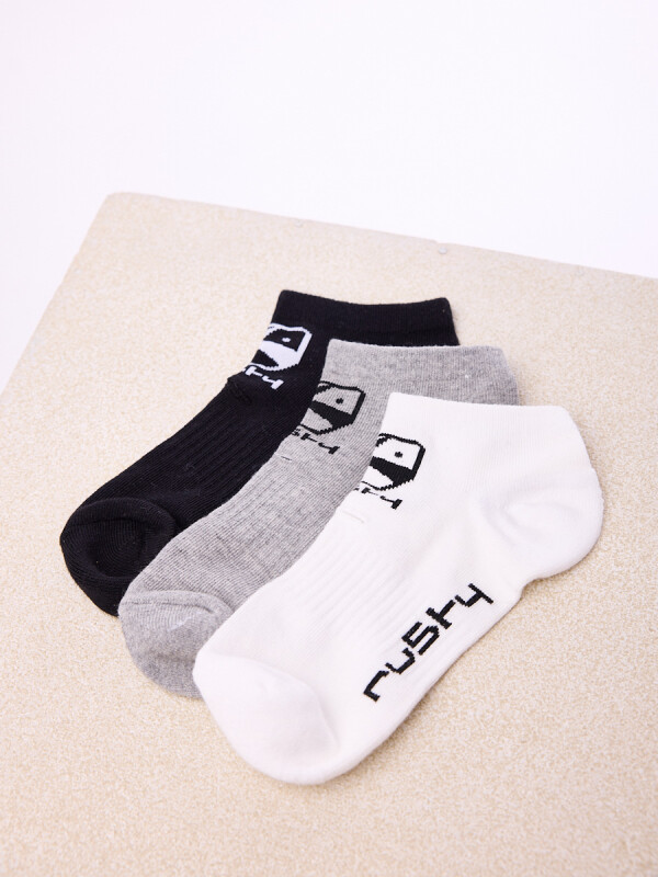 MEDIAS ALEGUS (ZOQ X 3) RUSTY Blanco/negro/gris