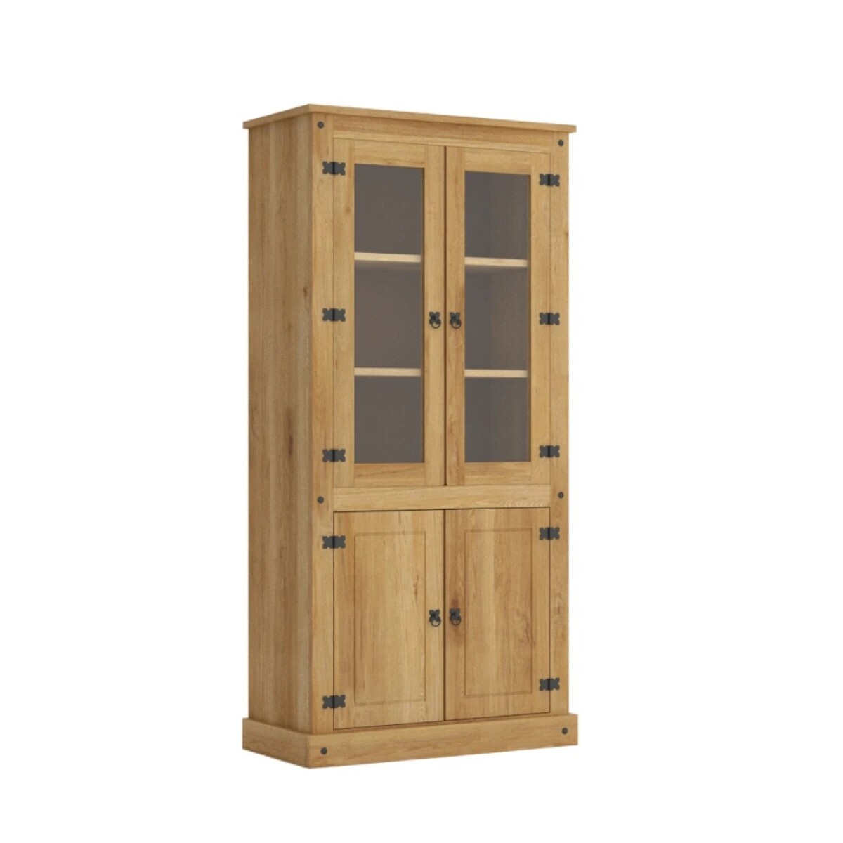 CRISTALERO BIBLIOTECA 2PTS VID+2 PTS MAD MEX056 NA 