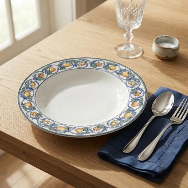 Plato hondo de porcelana - Florencia Plato hondo de porcelana - Florencia
