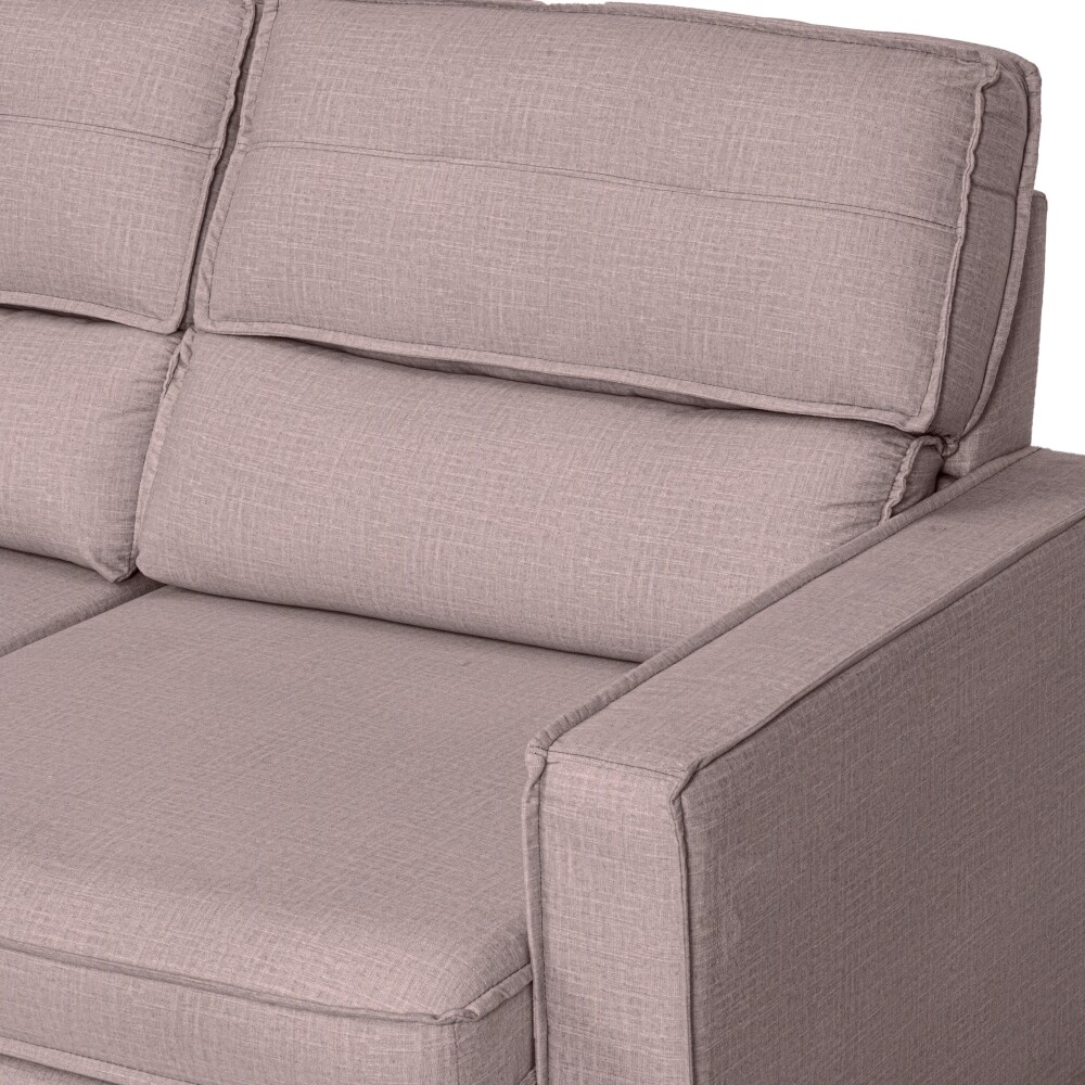 SOFA RETRACTIL 2 CUERPOS TELA MARRON AMBAR CHOC.