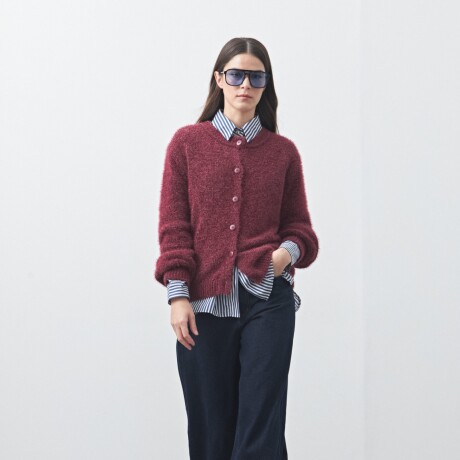 CARDIGAN COYOACÁN Bordó Merlot