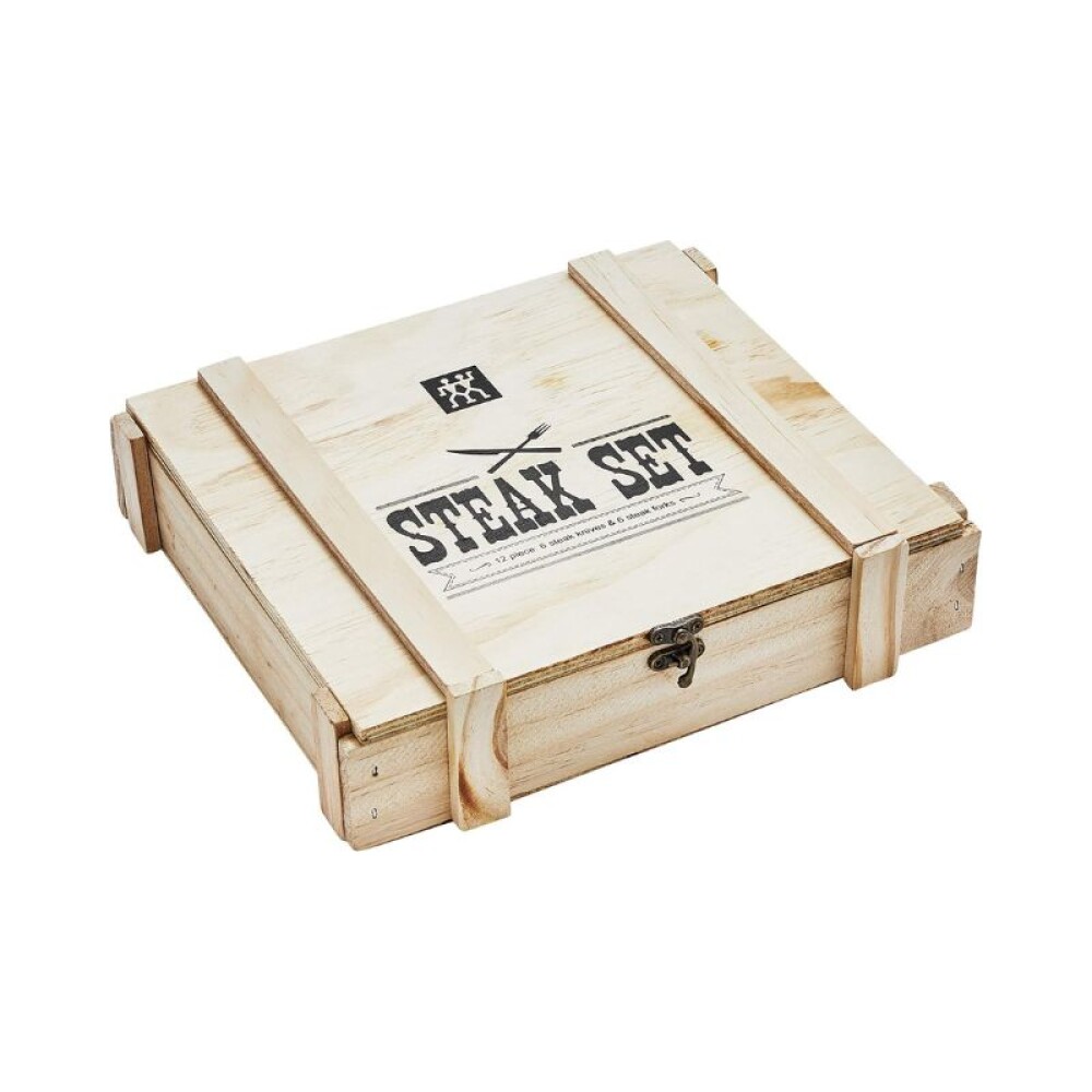 ZWILLING SET CUBIERTO ASADO X 12 PZS CAJA MADERA ZWILLING SET CUBIERTO ASADO X 12 PZS CAJA MADERA