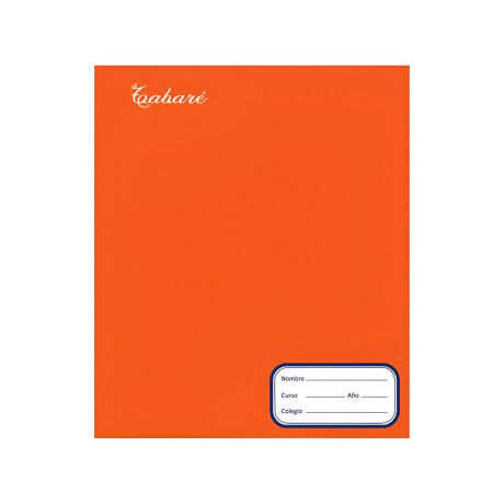 CUADERNO TABARE 48 HOJAS - NARANJA X UNIDAD NARANJA