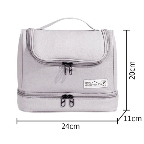 Neceser Organizador Portable de Viaje p/Maquillaje Cosmética Gris