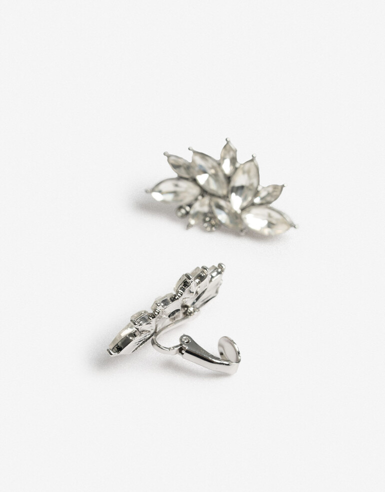 Aros Clips Strass Cristal