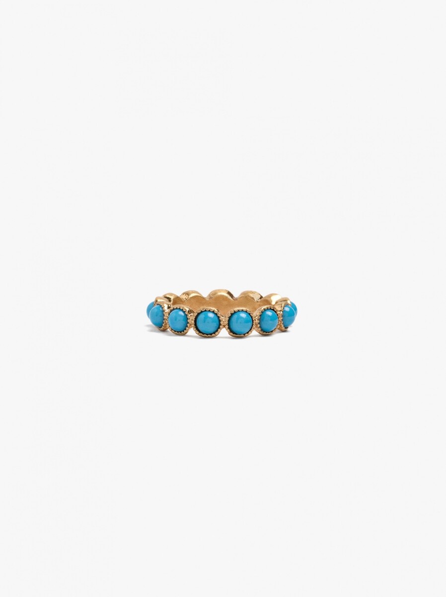 Anillo Con Semiesferas - azul 