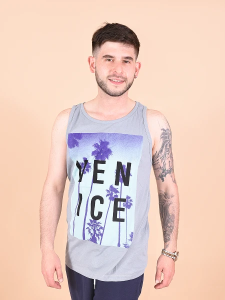 MUSCULOSA VENICE AZUL CLARO