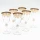 Copas cristal Swarovski x6 - Dorada