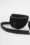 Riñonera suede con tachas negro