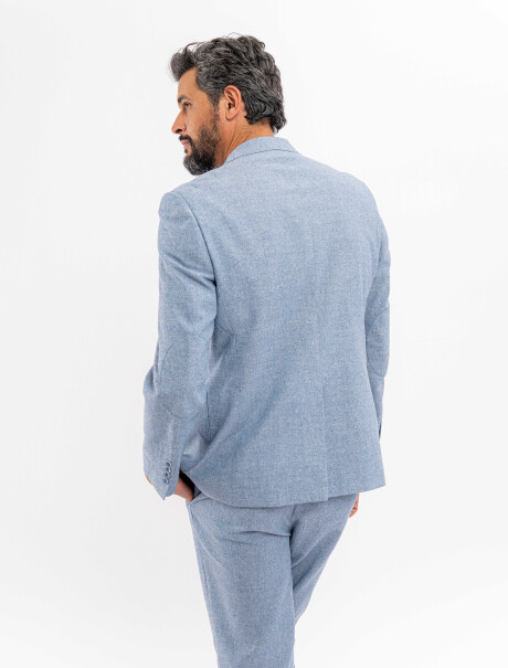 Saco lino liso azul