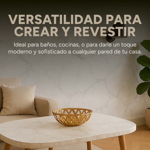 Placa PVC Símil Mármol 2,44x1,22m 3mm Resistente Agua Calor Diseño Mármol Blanco Gris Claro