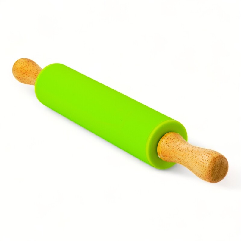 Palote Rodillo Para Amasar De Silicona Y Madera 29cm Sin Color